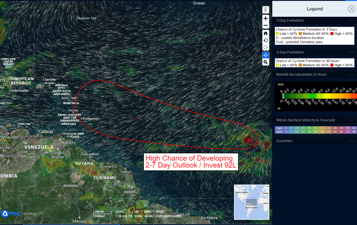 Invest 92L Pacific Disaster Center