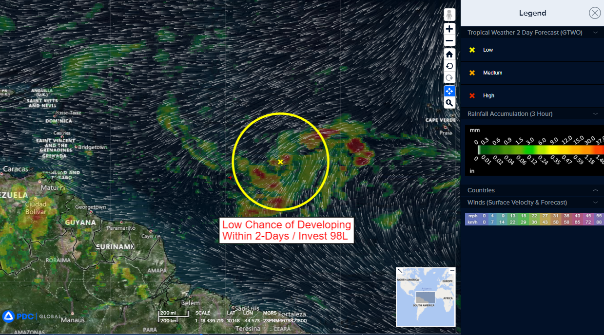 Invest 98L Atlantic Pacific Disaster Center