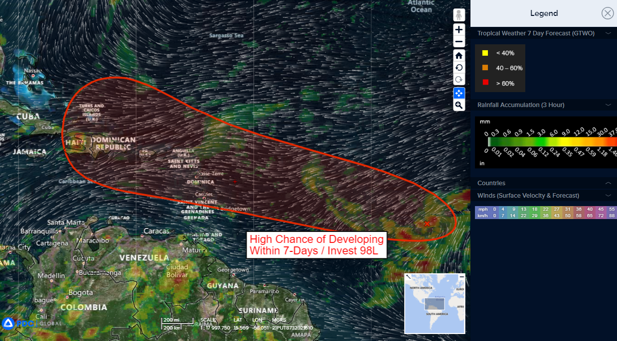 Invest 98L Atlantic Pacific Disaster Center